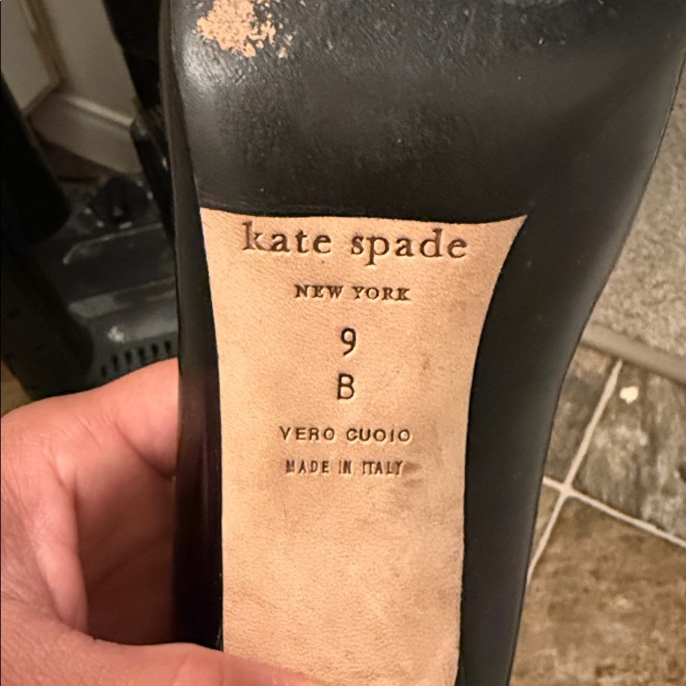 Kate Spade Black Heels with Crystal Embellishments - Picture 8 of 8